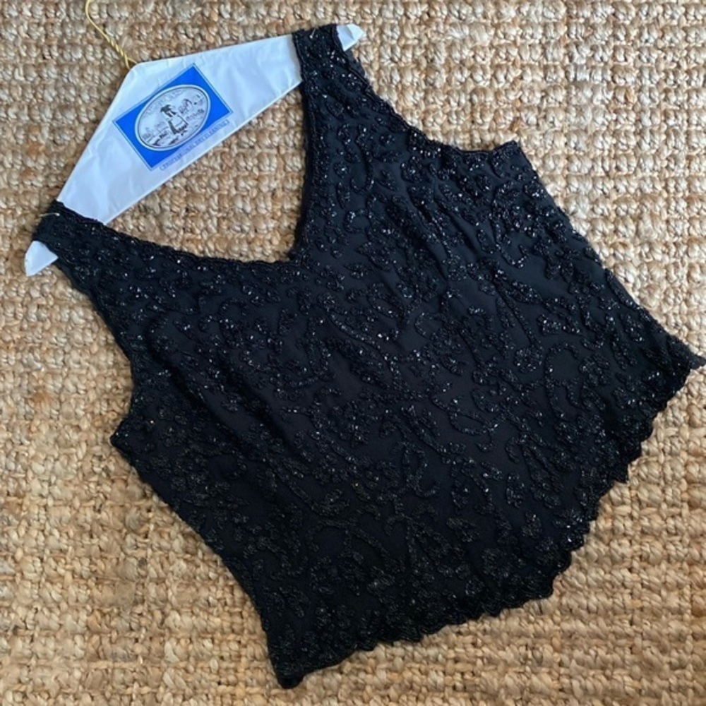 Beaded Black Top